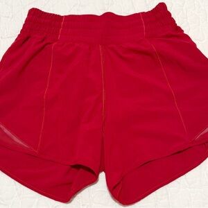 Women's Red Lululemon Athletic Shorts Size 2